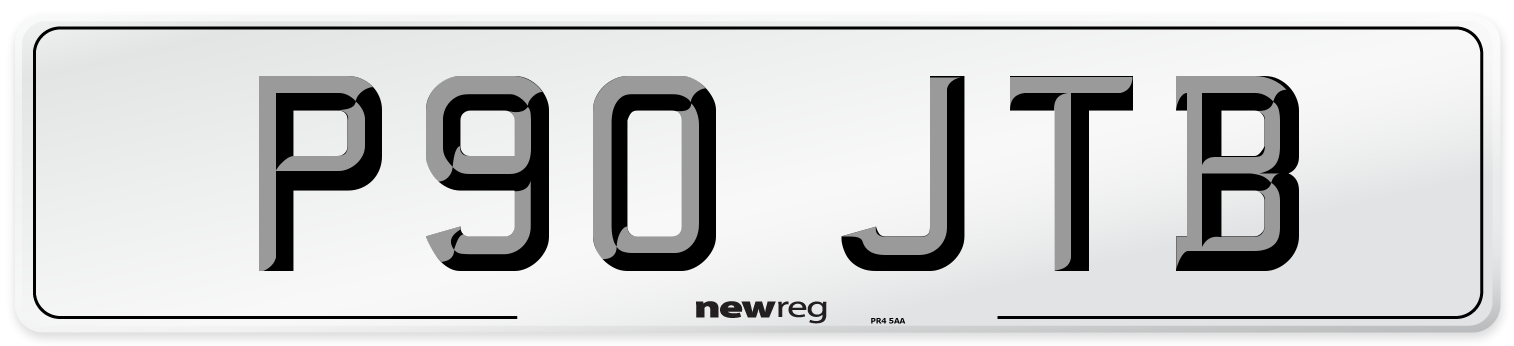 P90 JTB Number Plate from New Reg